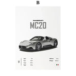 Supercar Bugatti Konissegg McLaren Pagani Wall Art Canvas Painting Nordic Posters And Prints Wall Pictures For Living Room Decor