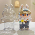 New 17cm LABUBU Clear Macaron Case, Dust Case, Housings, Popmart Bubble Mart Doll Accessories, Doll Accessories, Christmas Gifts