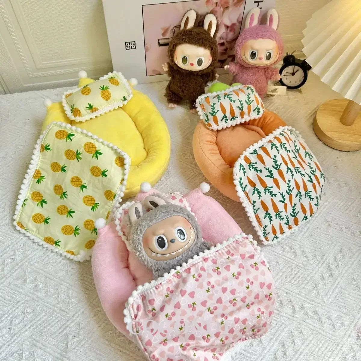 Doll Bed Sleeping Bag For 17cm Ropa Labubu Plush Toy & Accessories Cute Set Home Warmth Girl Gift