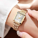 Fashion Rectangle Women Quartz Watch Luxury Analog Wristwatches Reloj Mujer Girls Clock Gift（Without Box）