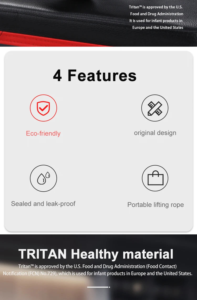 UZ Sports Water Bottle BPA Free Portable Leakproof Shaker Bottle Tritan Plastic Drinkware 500/1000ML Jug for Camping Gym School