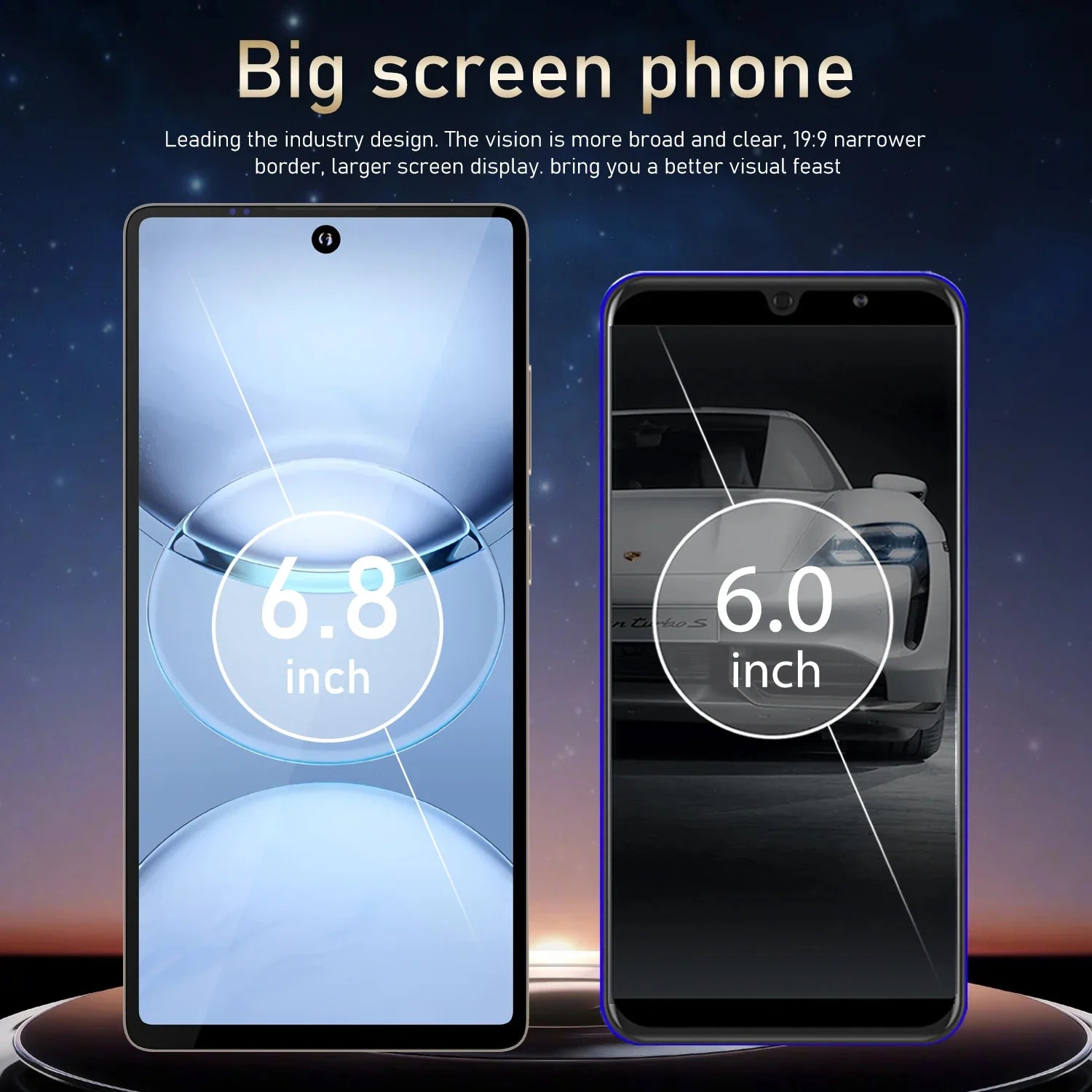 Global Vision S25 Ultra Smartphone 5G Android 12 8GB RAM 512GB ROM 6.8 Inch Phone 1920x1080HD 24+48MP 4 5G Network Mobile Phones