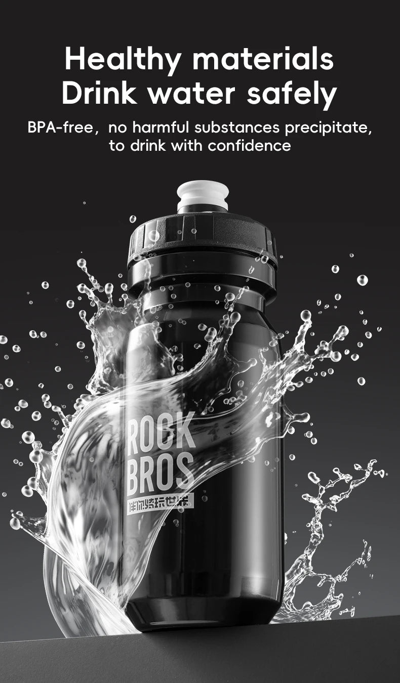 ROCKBROS Bicycle Water Bottle 600ML PP Sports Cup Cycling Kettle Outdoor Camping Hiking Squeeze Bike Cup