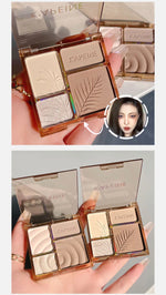 3D Facial Contouring Bronzer Cosmetics Brightening Beige Matte Highlights Palette Four-color Eye Shadow Nose Powder Makeup