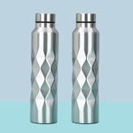 High Quality 1000ml Stainless Steel Sport Water Bottle Single-layer Rugged Water Cup Metal Flask Drinkware Camping Sports Gym