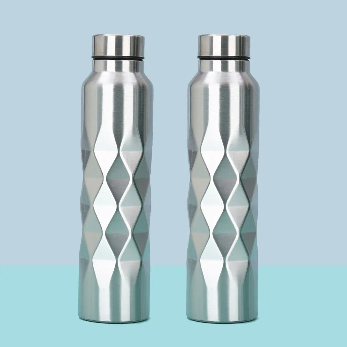 1/2/3Pcs 1000ml Stainless Steel Sport Water Bottles Single-layer Rugged Water Cup Metal Flask Drinkware for Camping Sports Gym