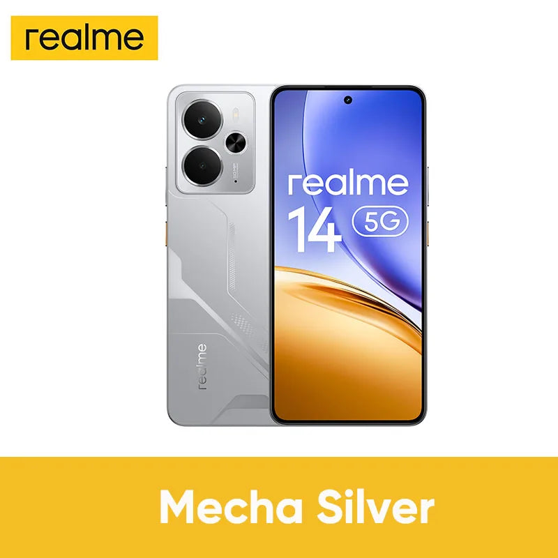 2025 World Premiere realme 14 Smartphone 5G Snapdragon 6 gen 4 6.67'' 120Hz AMOLED Display 6000mAh Titan Battery 50MP OIS Camrea