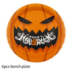 Halloween Themed Disposable Tableware Cups 7 Inch Plates 9 Inch Plates Halloween Party Decoration Supplies Festival Supplies