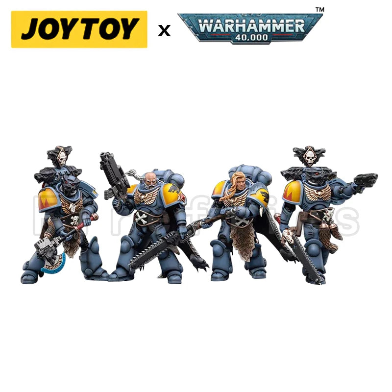 1/18 JOYTOY Action Figure – Warhammer 40K Horus Heresy Space Wolves Logan Ghostwolf Mecha Model