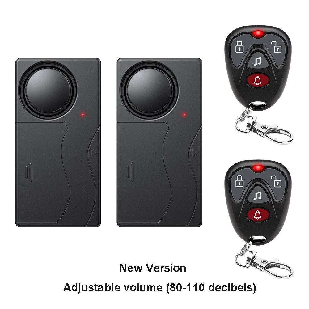 Anchtek 110db Loud Alarm Wireless Vibration Alarm with Remote Control Anti-Theft Alarm Motorcycle Bike Vehicle Security Alarm