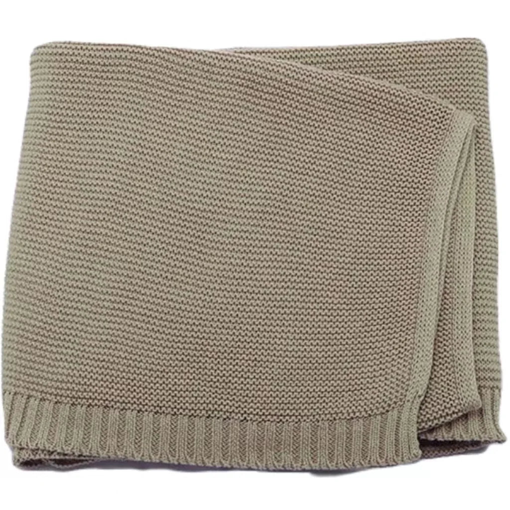 Personalized Kid Name Baby Blanket Embroidered Newborn Stroller Swaddle Breathable Cotton Knitted Bedding
