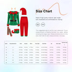 2-12 Yrs Kid Deluxe Christmas Elf Costume 7 Pieces Green Red Elevs Suit Top+Pants+Socks+Hat+Belt+Shoes Covers+Ears Santa Uniform