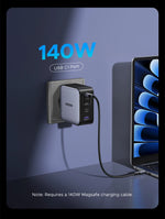 UGREEN 200W Travel GaN Charger PD 3.1 140W QC4.0 3.0 Quick Charge For Macbook Pro Laptops iPhone 17 16 Samsung S25 Xiaomi Tablet