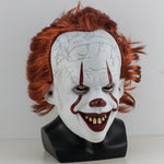 Horror Pennywise Joker Mask Cosplay Scary Creepy Evil Demon Clown Killers Latex Helmet Halloween Carnival Party Costume Props