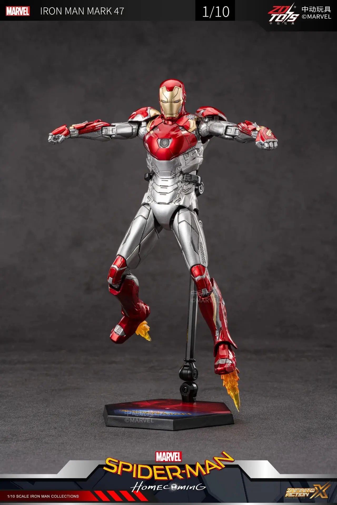 ZD Toys Iron Man MK15 MK16 War Machine MK2 Action Figure Iron Man Mk47 MK35 Red Snapper 1/10 Scale Iron Man Collections Gift