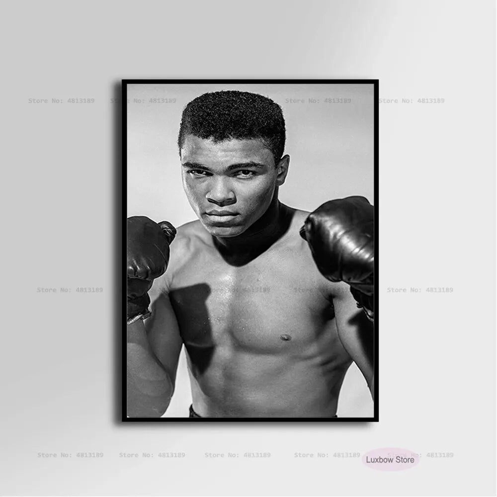 Muhammad Ali Inspirational Boxing Legend Canvas Art Poster  HD Wall Decor for Living Room Home Decor  Classic Motivational Print