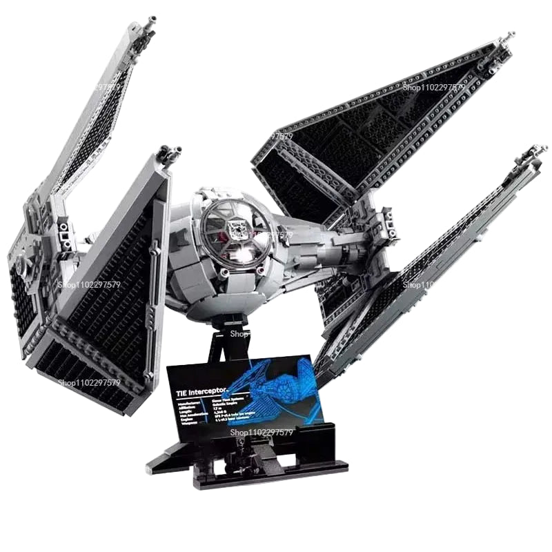 TIE Interceptor Starfighter Building Kit – 1931-Piece Technical Spaceship Model | Collector Gift Edition (2026)