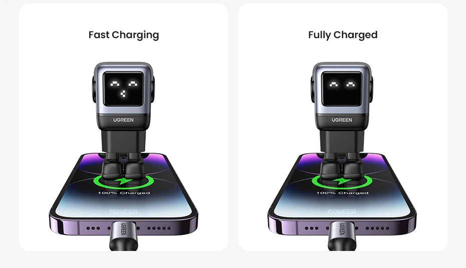 【Korean Plug】UGREEN 65W GaN Charger Robot Design QC 4.0 PPS For Macbook Pro Laptop Tablet iPad iPhone16 15 Pro PD Fast Charger