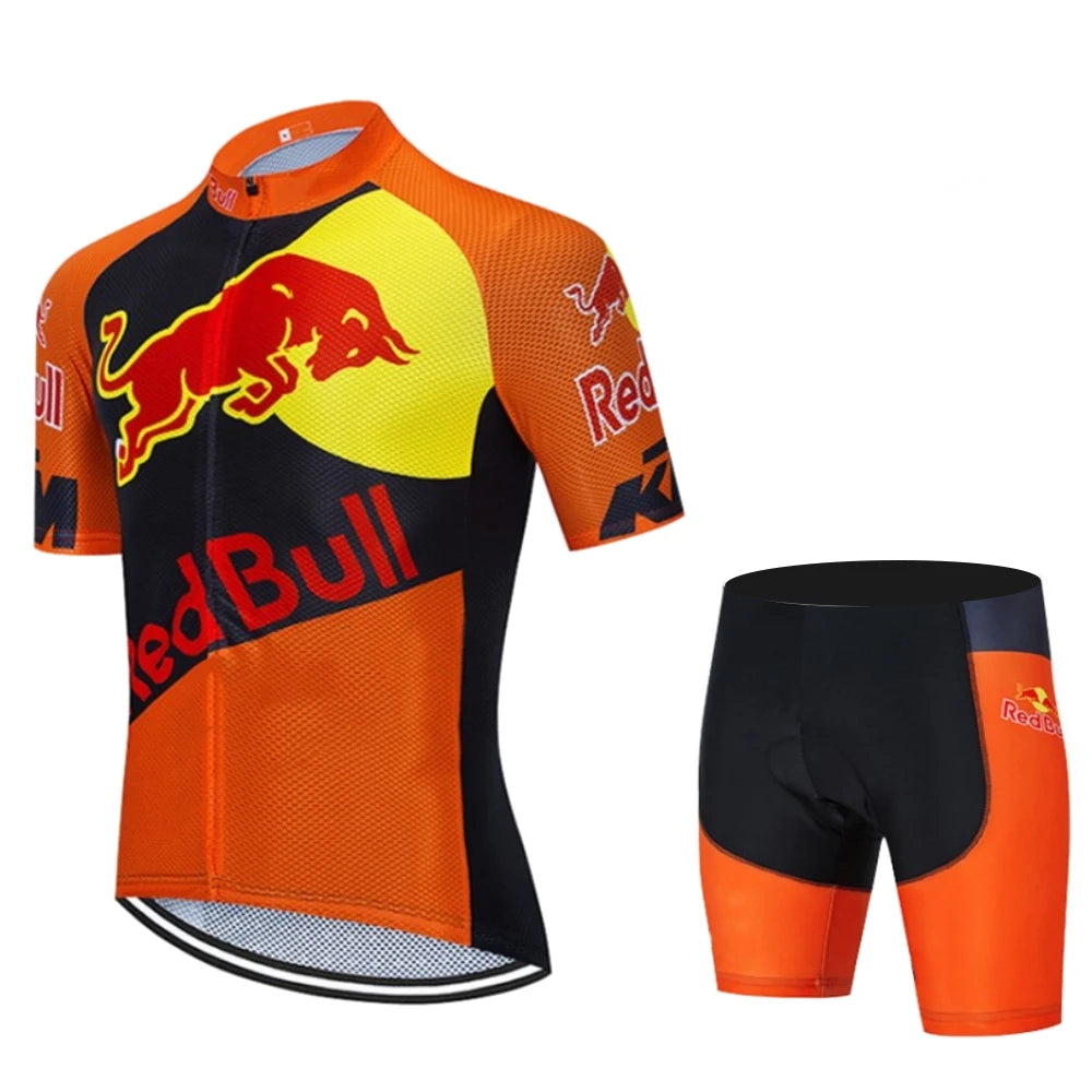 Red Bull Bicycle Clothing Jersey Cycling Uniforms for Men Jacket Team Set Bike Man Sports Bicycles Men's Cycling Suit Road Bikes