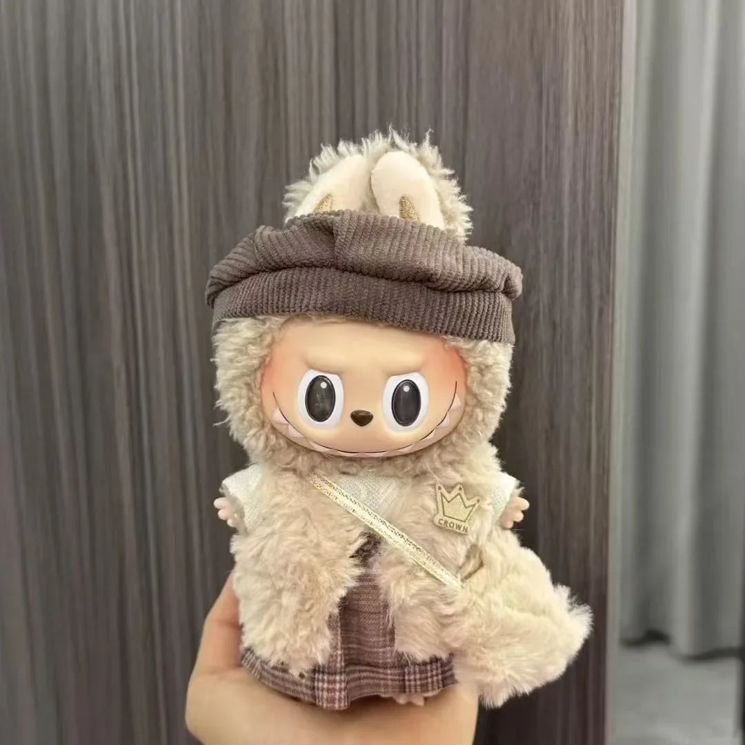 17cm Labubu V2 V1 Trendy Clothes Outfit Accessories Idol Doll Clothing for Kid Gift Labubu Ropa