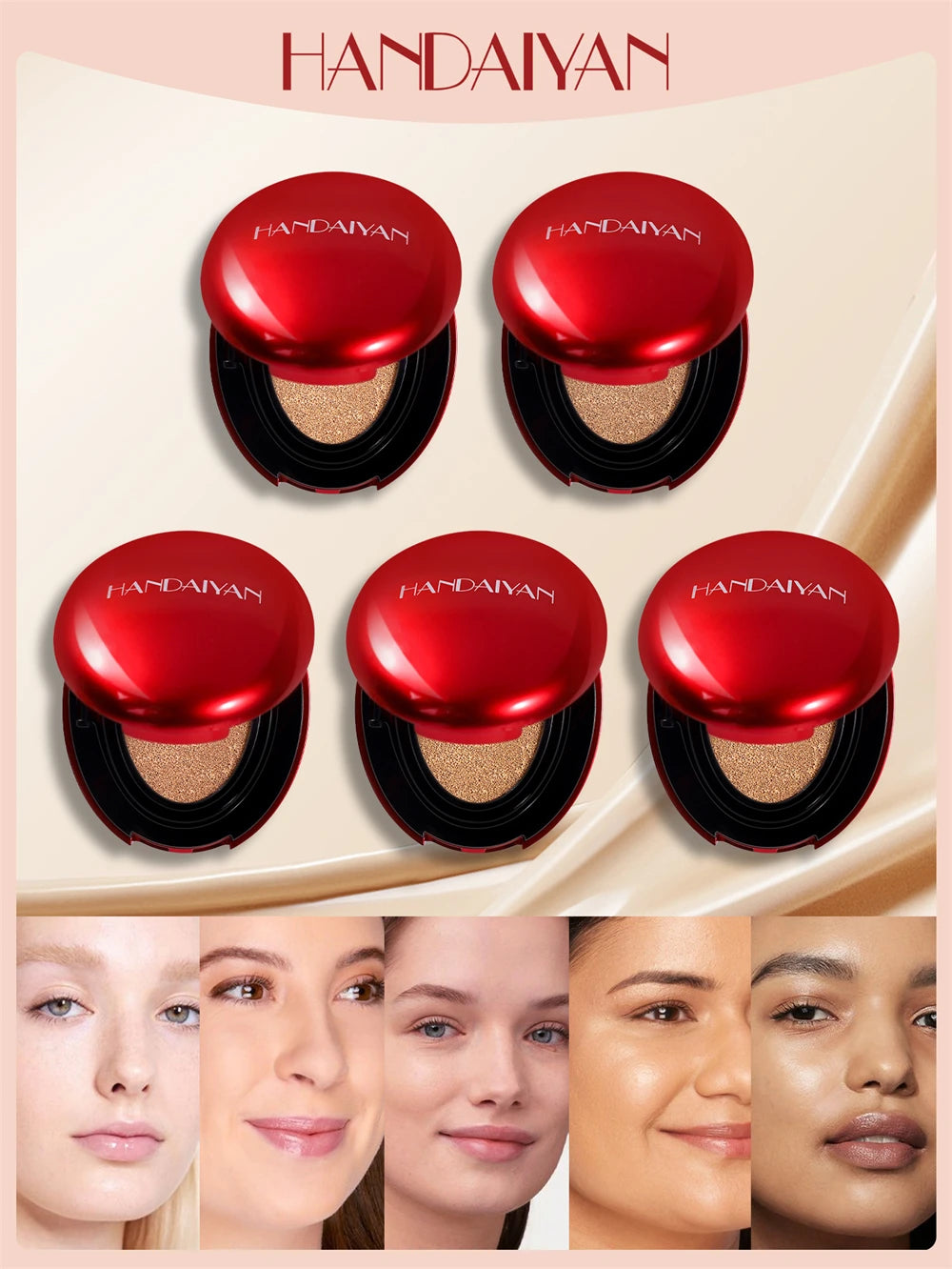 Air Cushion Foundation Light Natural Moisturizing Concealer Whitening Oil-control Women Base Long-lasting Makeup Korean Cosmetic