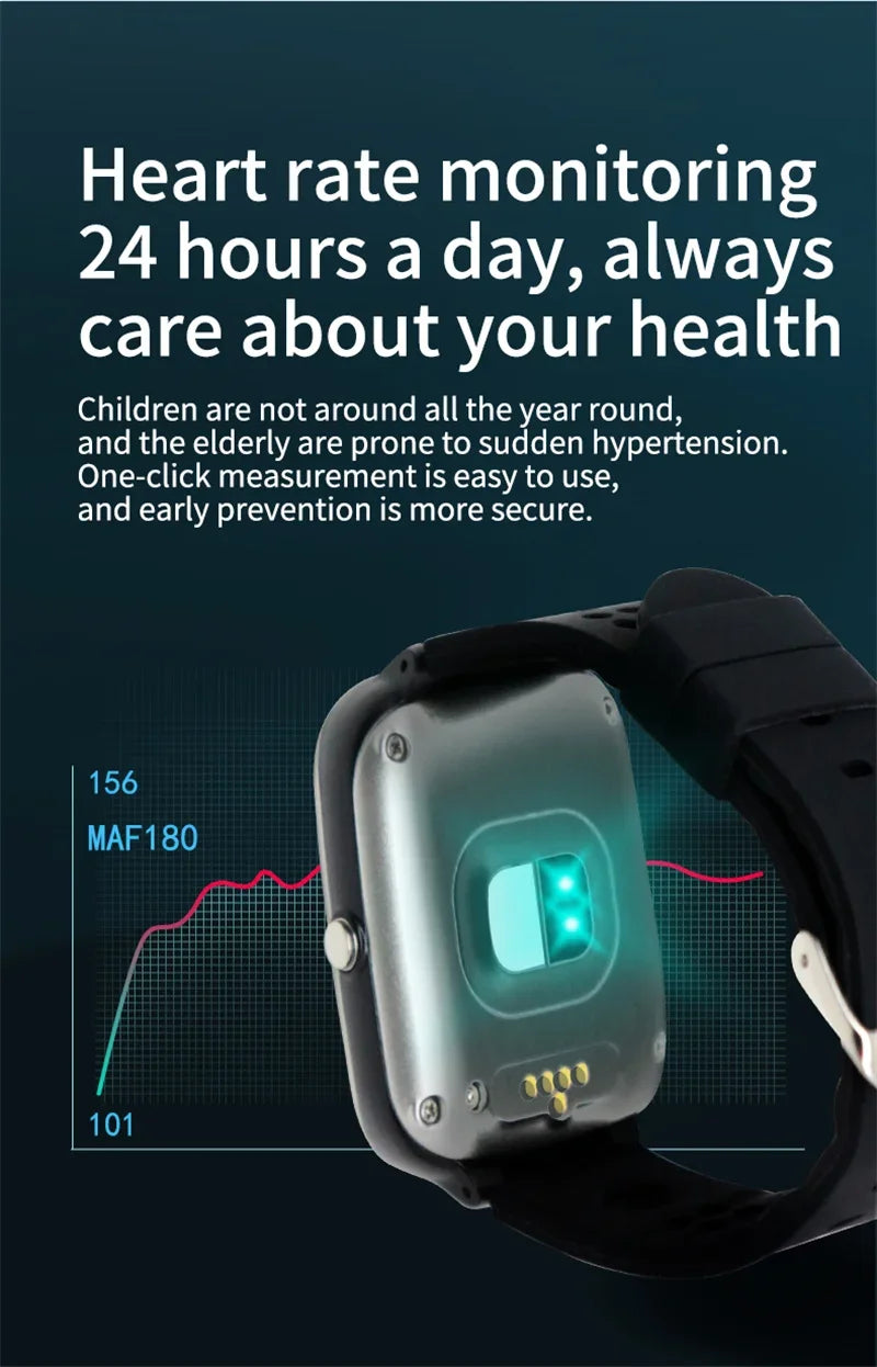 4G Elderly Smart Watch GPS Tracker Video Call SOS Heart Rate Monitoring IOS Android GPS+WIFI+LBS Positioning Smart Clock FA66S