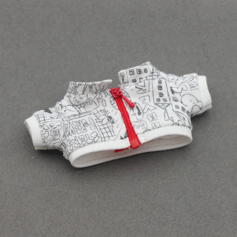 For 3rd Gen 17cm Labubu Trend Clothes Pendant Sitting Party Graffiti Strap Pants Hat Labubu Retro Clothes