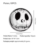 Halloween Tableware Set Horror Themed Disposable Party Tableware Festival Decoration Props Banner Paper Plates Tablecloth Set