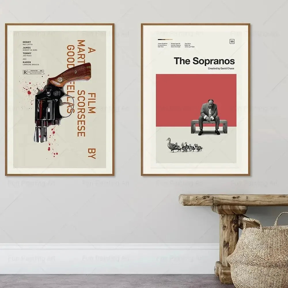 Classic TV Series Show The Sopranos Family Prints Canvas Painting  Wall Art Living Room Home Decor