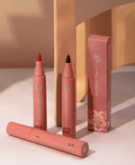 Lip Tint Pen, 6 Colors Available, Matte Water Lipstick, Non-Stick Cup, Long-Lasting, Smooth Lip Liner and Lip Stain Combo