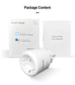 GIRIER Tuya Smart Wifi Plug EU with Power Monitoring 20A Smart Socket Outlet 4200W Compatible with Alexa Hey Google Yandex Alice