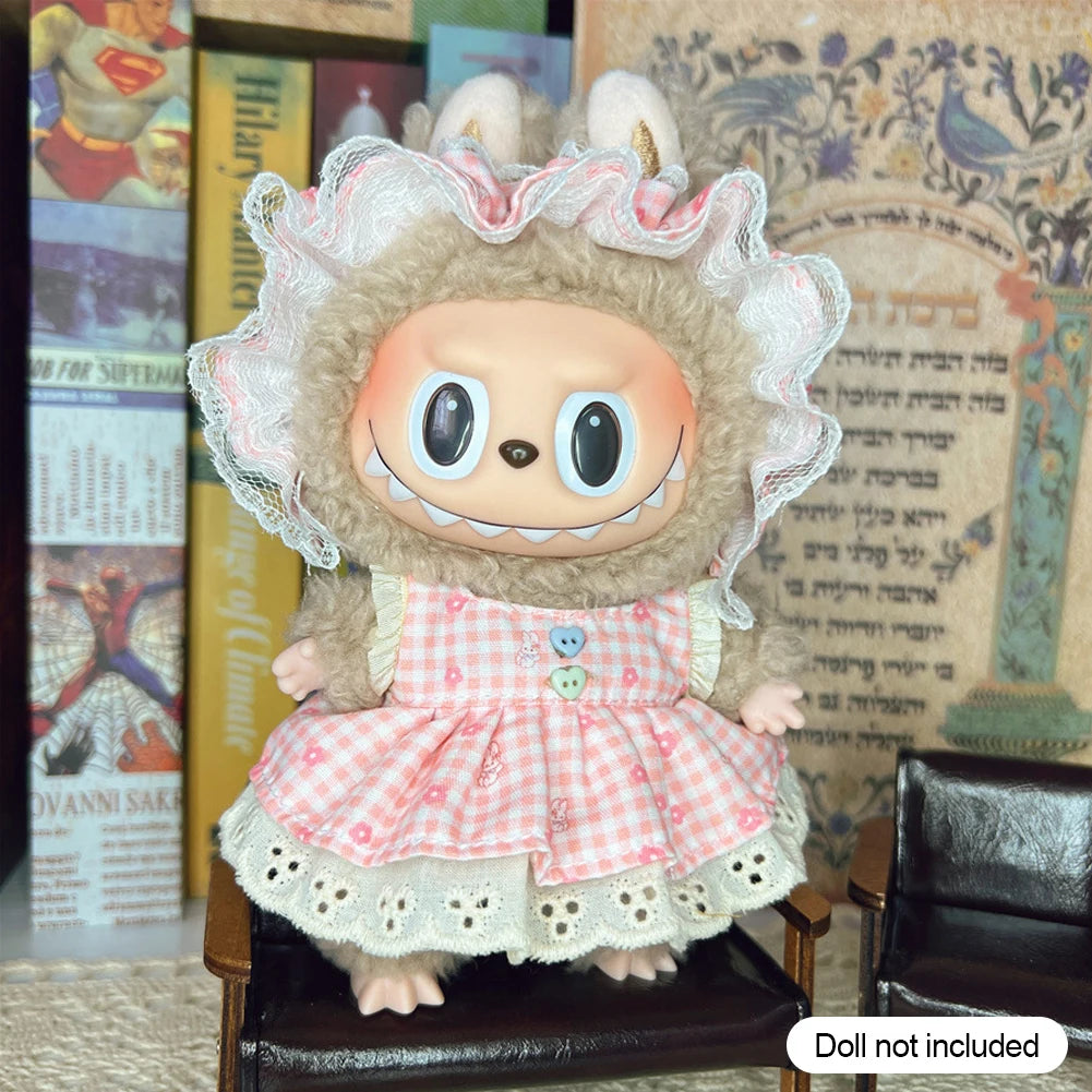 Doll Clothes Outfit Accessories For 17cm Labubu V2 V1 Doll's Clothing  Different styles Cosplay dress Kid Toy Gift