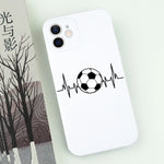 Funny Football Graphic Phone Case For iPhone 16 15 14 13 12 11 Pro Max Mini X XS SE4 7 8 Plus 16E Shockproof Silicone Soft Cover