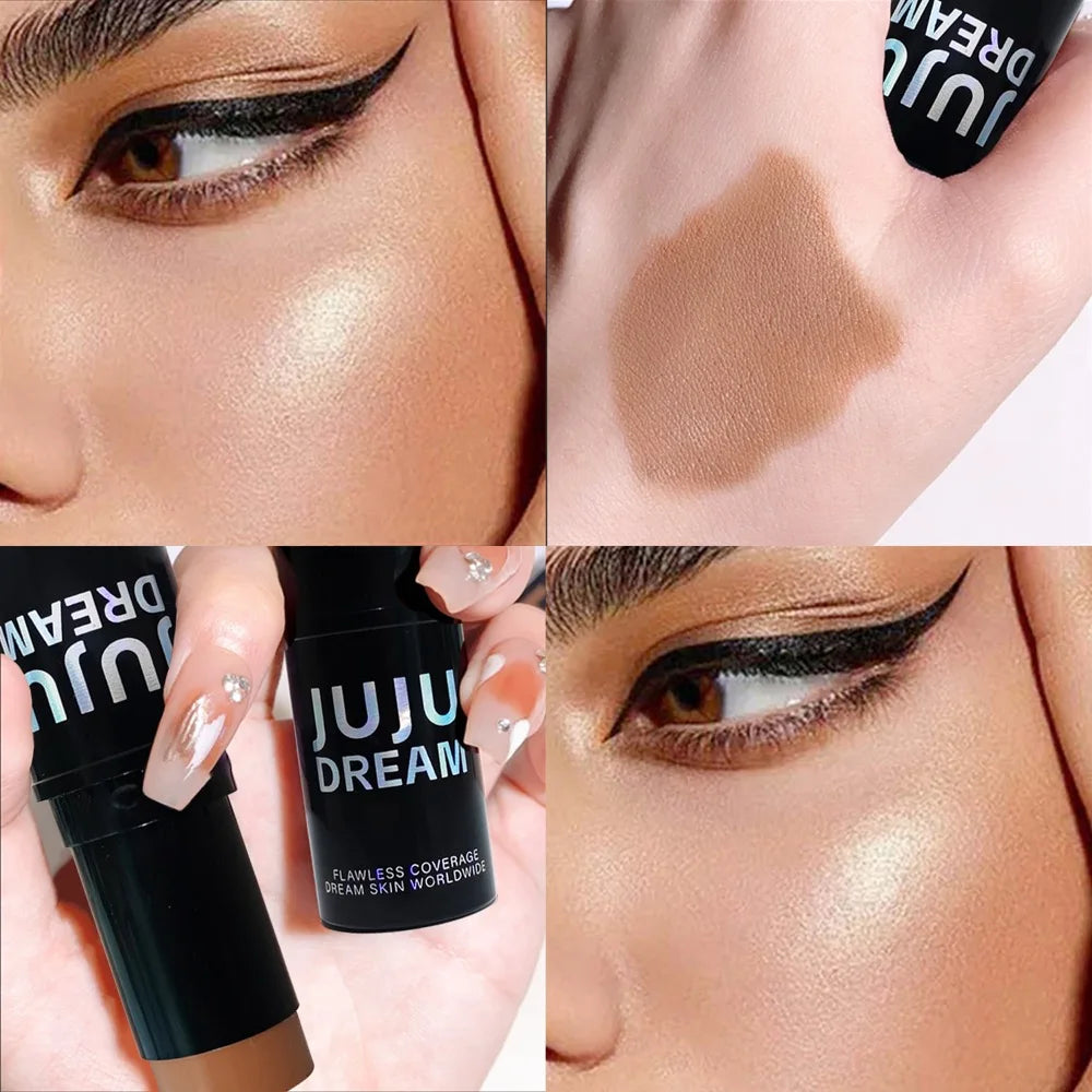 Dual-Tone Highlighter Contour Stick, Brightening & Shading, Waterproof, Long-Lasting,Unisex, Skin-Safe,for All Face Makeup Looks