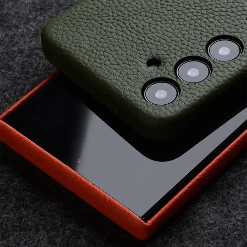 Melkco 100% Genuine Leather Case For Samsung Galaxy S24 S25 Ultra S24 Plus + 5G Premium luxury Cases Fashion Cow Business Cover