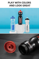 ROCKBROS 750ml Bicycle Water Bottle Plastic Sports Fitness Running Hiking Kettle Leak-proof Bike Bottle Cage