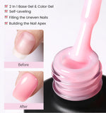 BORN PRETTY Milky Pink Rubber Base Gel Nail Polish Glitter 15ml Semi-Permanent Varnish Soak Off Self Leveling UV LED Gel