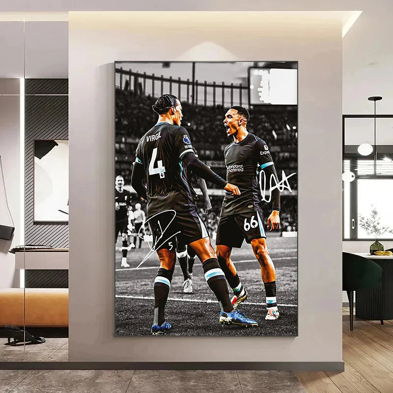 Popular Football Player Soccer Sports Star Posters and Prints Canvas Printing Wall Art Picture for Living Room Home Decor Gifts
