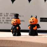 Cute Halloween Decor Set Mini Ghost Pumpkin Witch Demon Resin Figurines for Home Tabletop Party Decoration Gift  Party Ornament