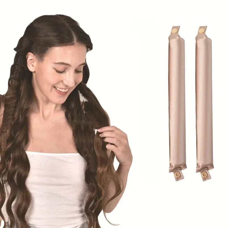 Heatless Hair Curler No Heat Hair Rollers Satin Curling Rod Headband Lazy Curls Soft Curlers Sleeping Flexi Rods Styling Tools