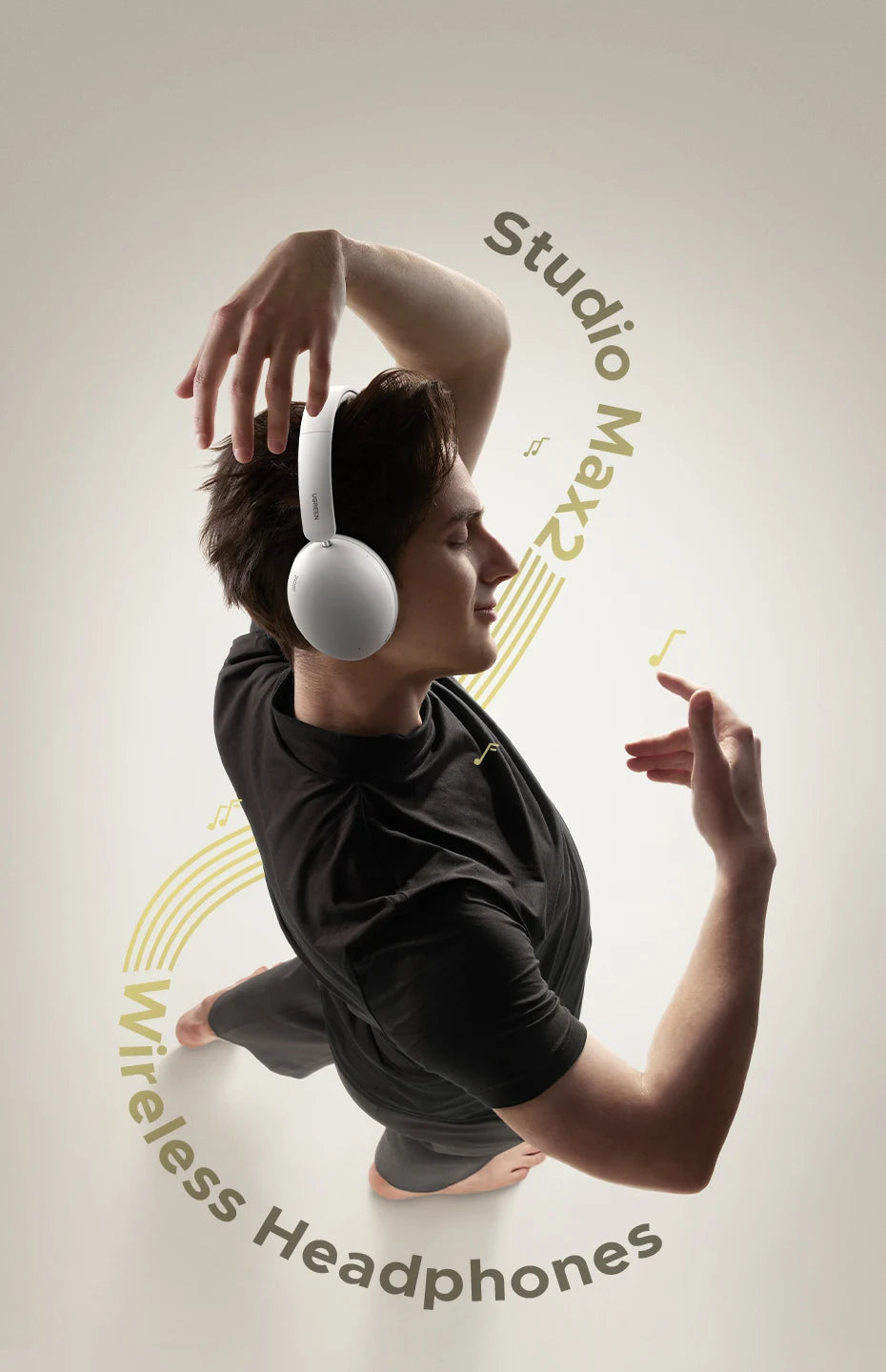 UGREEN Studio Max2 Wireless Bluetooth Headphones, 80H Playtime, HiFi Stereo Over Ear Headphones with Microphone, Bluetooth 5.4