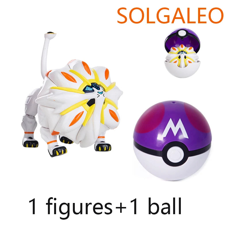 Pokemon Ball Toys Anime Figure Charizard Pikachu Mewtwo Eevee Monster Action Deformation Pokeball Toys Figures Model Kids Gifts