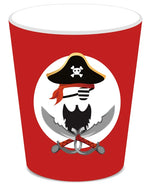 Red Black Pirate Nautical Theme Party Decorations Tableware Set for Halloween Christmas Birthday Events