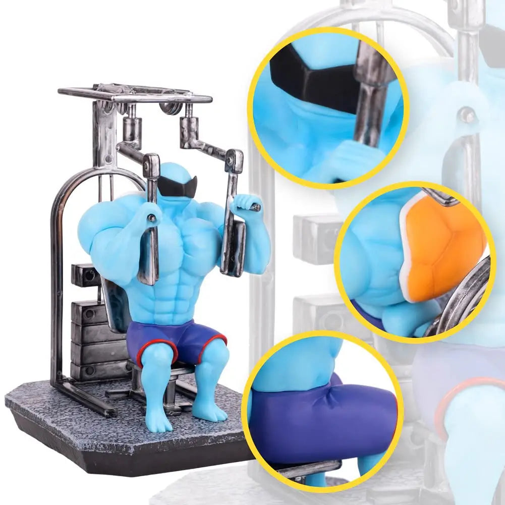 Pokemon Toys GYM Figurines Cartoon Fitness Muscle Man Action Figure Charmander Bulbasuar Squirtle Gengar Fit Model Anime Toys