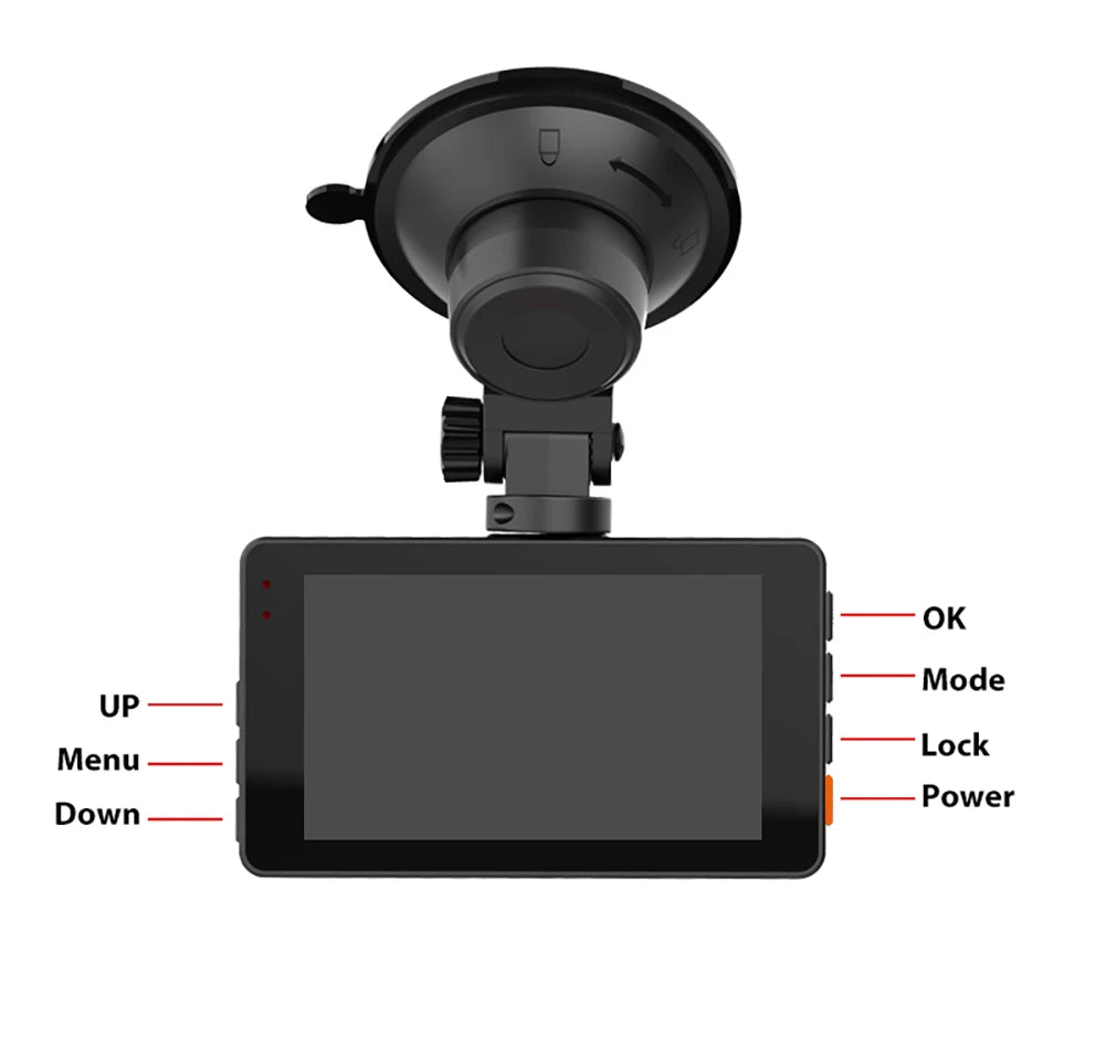 4K+2K Front and Rear Dash Cam Built-in WiFi 3 Inch IPS Car Video Camera WDR Night Vision G-Sensor 24H Parking Mode APP Control
