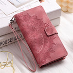 Leather Flip Case For Samsung Galaxy S25 S23 S24 Ultra S22 S21 Plus S20 FE S10 + Note 20 10 9 8 Card Wallet Embossing Phone Bag