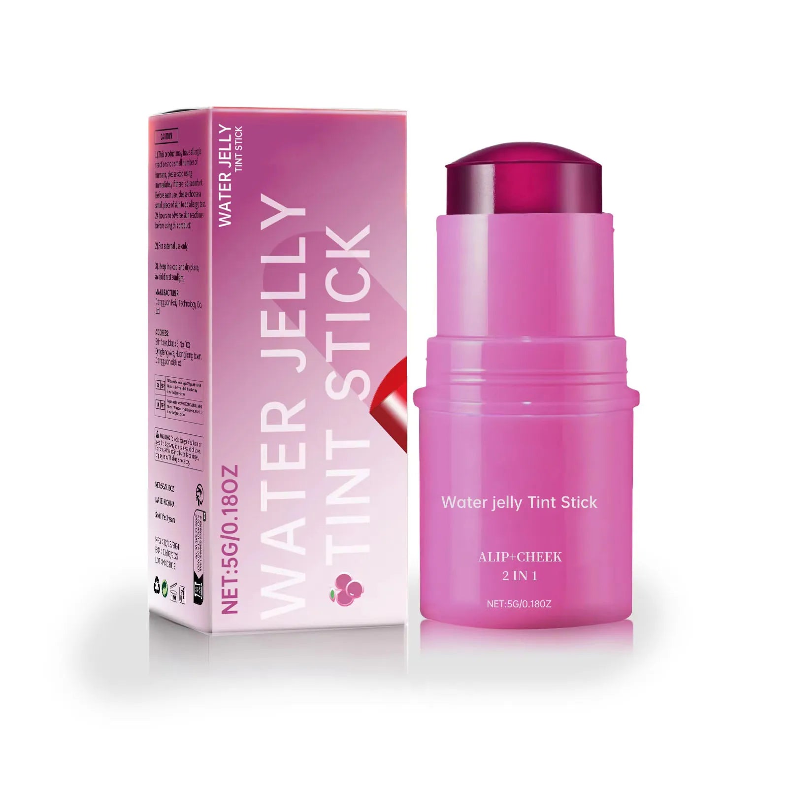 5g Jelly Tint Stick 3-in-1 Eyeshadow, Lip & Cheek Blush Hydrating Long Lasting Makeup for Eyes/Face/Lips Beauty Gloss Stick