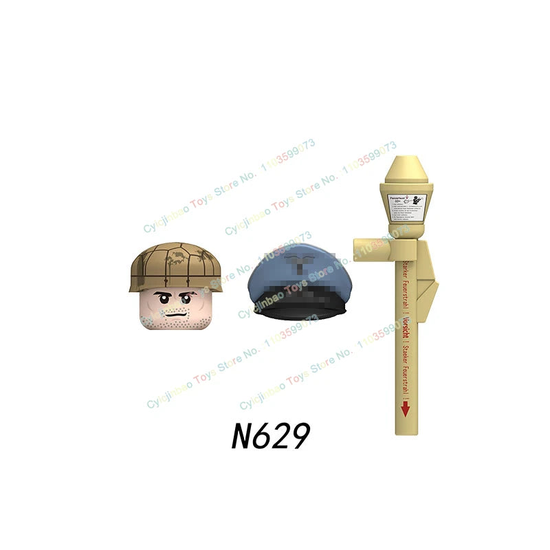 N601-650 MOC Military War Infantry Soldiers Action Figures Creative Bricks Accessories Building Blocks Children's Toys Gifts