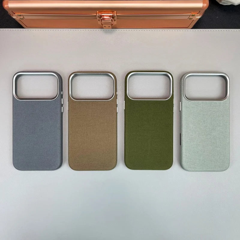 High Quality Original Tech Woven Phone Case For IPhone 17 16 15 Pro Max For Magsafe Invisible Magnetic Charging Shockproof Cover