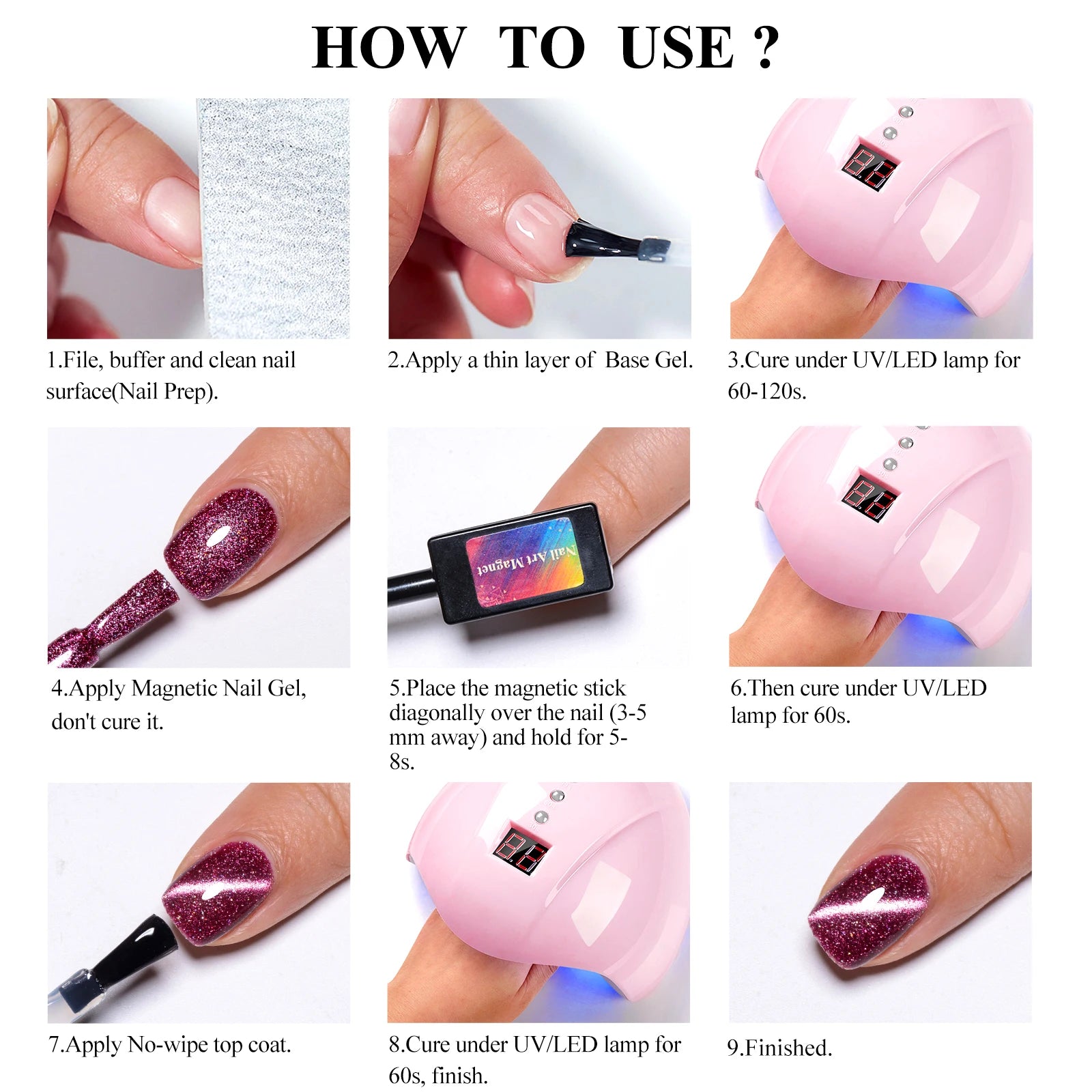 Rainbow Cat Magnetic Gel Nail Polish Starry Chameleon Galaxy Effect Semi Permanent UV Gel Varnish Soak Off Nail Supplies DIY